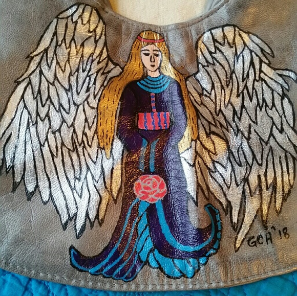Guardian Angel Painted Sash Bag - Picture 2 of 4